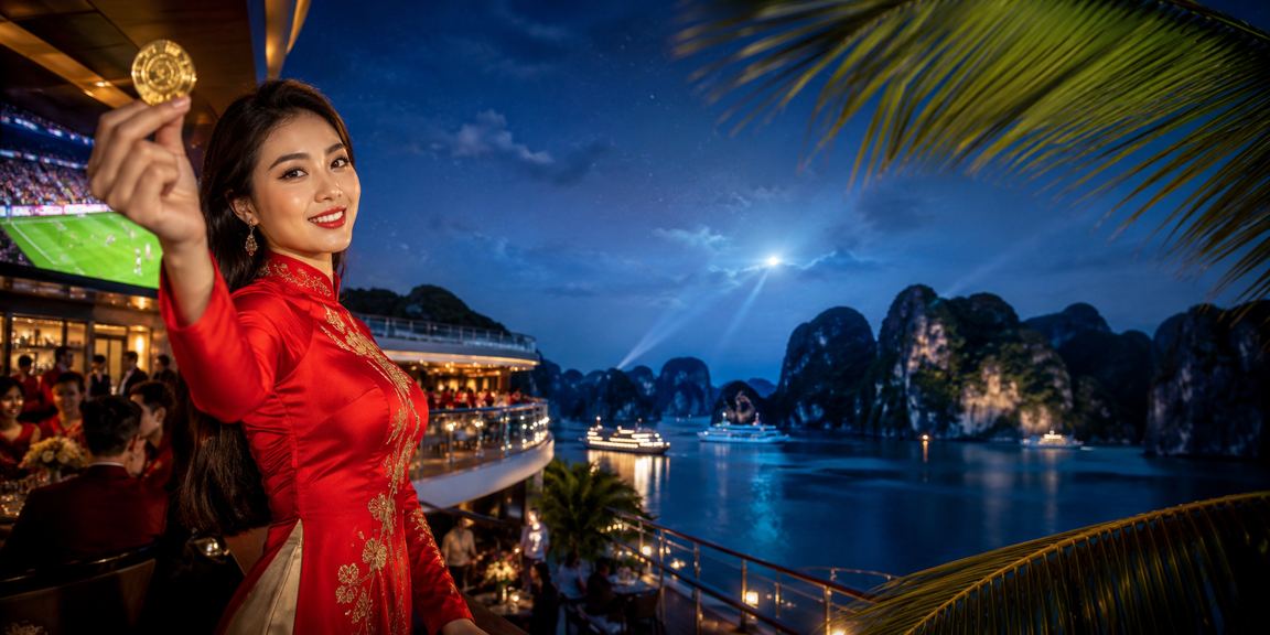 Cảnh casino và cá cược nhìn ra vịnh Hạ Long